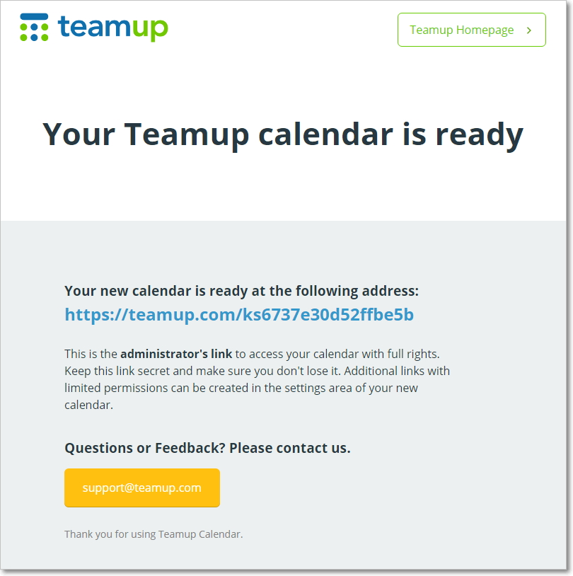 The Calendar Administrator Link Explained