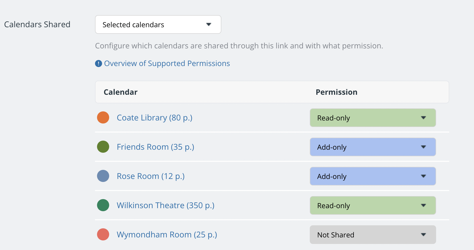 How to Share Selected Calendars with Custom Access via Shareable