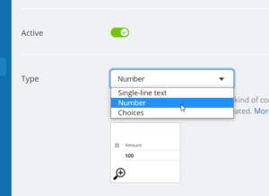 create number field