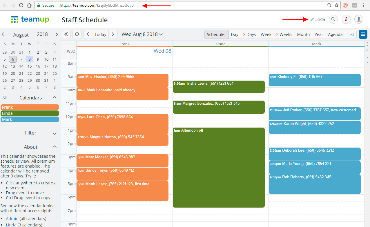 How To Share Selected Calendars With Custom Access Via Shareable 