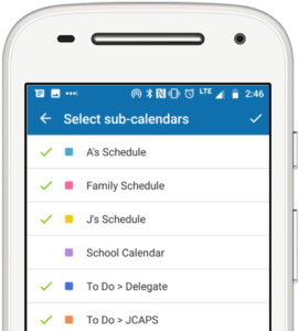 Teamup calendar widget for your mobile devices