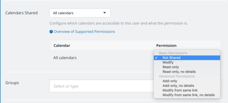 MANAGE CALENDAR FOR YOUR USERS visual data 2