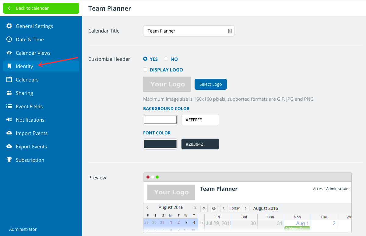 Getting Started Guide for Administrators Teamup Calendar for teams