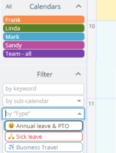 Filter events