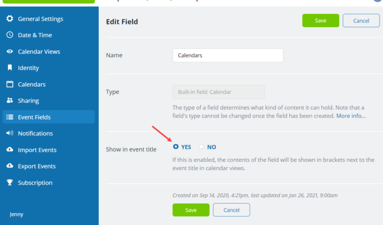 How To Display Calendar Name In Event Title