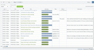 A gif showing how to wrap text in Table view calendar